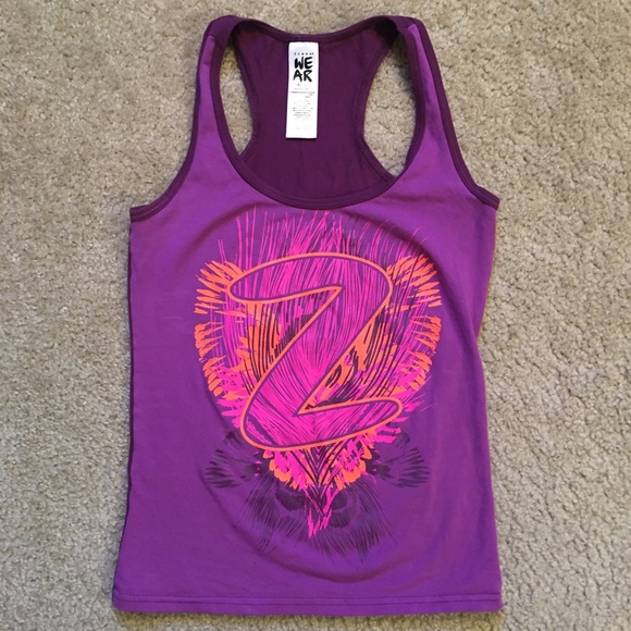 Zumba Wear Racerback Tank Tops pink and purple - Picture 8 of 16